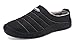 DAFENP Chausson Homme Femme Pantoufle Hiver Chaud Peluche Antidérapant Chausson Maison Intérieur Extérieur XZ322-black-43EU
