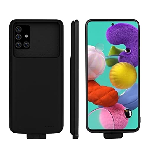 KERTER Battery Case for Samsung A71, 5000mAh Rechargeable Portable External Magnetic Backup Battery Charger Detachable Power Bank Protective Cover Power Bank & Protective Cover Shell, WY-010