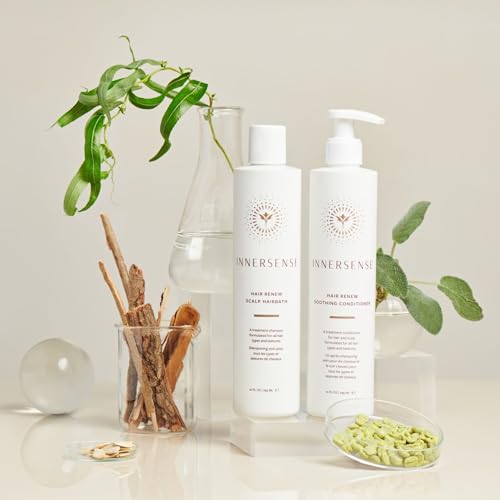 Image of INNERSENSE Organic Beauty - Hair Renew Scalp Balance Duo | Hairbath (10 fl oz) + Conditioner (10 fl oz) | Non-Toxic, Cruelty-Free, Clean Haircare (Packaging May Vary)