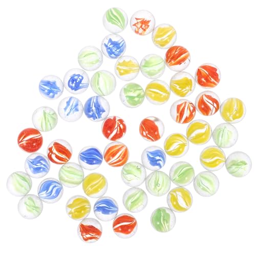 JOINPAYA Marbles Game Toy 100pcs Bright Glass Marbles for Fish Tank Butterfly Feeder DIY Decorative