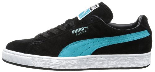 Image of PUMA Suede Classic Leather Formstrip Sneaker,Black /Bluebird,10 D(M) US