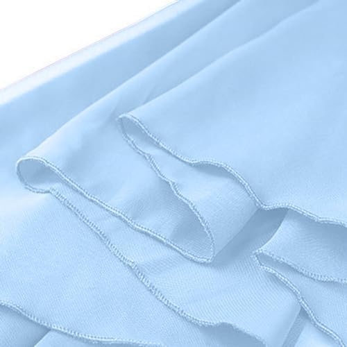 Ballet Skirts for Women Fashion Long Wrap Chiffon Party Skirt Casual Sheer Dance Costumes High Waist Beach Skirt Light Blue — view 4