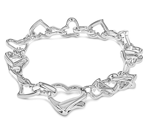 Preisvergleich Produktbild Tuscany Silver Armband Sterling Silber Herz Glied 19cm / 7.5zoll