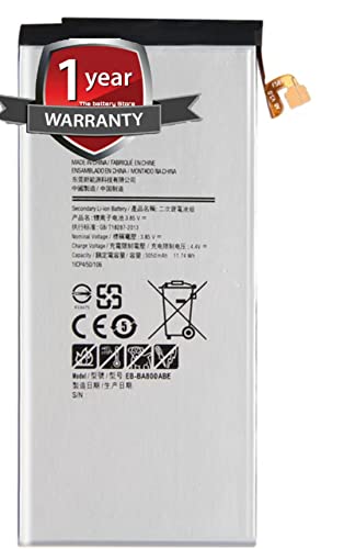 Image of THE BATTERY STORE OriginaI Battery (EB-BA800ABE) for Samsung Galaxy A8 2015 A8000 A800F A800S A800YZ Battery with 1 year warranty and high capacity battery backup. Carefully check your phone model and purchase. (FOR SAMSUNG A8(2028)-A530)