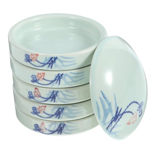 HOMSFOU Ink Pigment Trays Watercolor Paint Mixing Tray Set Ceramic Palette DIY Art Supplies 5 Layer Design for Artists