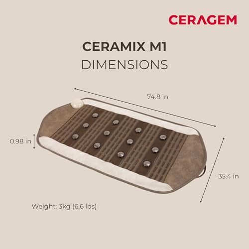Image of CERATONIC MAT (Ceramix Ml) | Portable Far Infrared Heat Therapy Mat with Micro Ceratonic Balls for Pain Relief, Improved Sleep, and Circulation