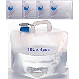 Wasserkanister Mit Hahn BPA Frei Kanister Faltbar 10l Faltbarer Wasserbehälter Camping Kanister Mit Zapfhahn, SGS Trinkwasserkanister 100% Dicht Faltkanister Trinkwasser FüR Outdoor Indoor Wandern