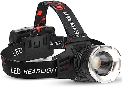 LED Rechargeable Headlamp, 90000 Lumens Super Bright with 5 Modes and IPX6 Level Waterproof USB Rechargeable Headlamp, 90° Adjustable, Suitable for Outdoor Camping, Running, Cycling,Climbing, Etc