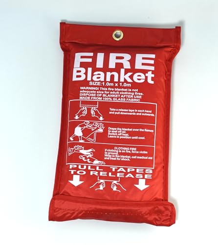 Image of RIVERWELD Fire Blanket for Home Kitchen Emergency Fire Suppression 40 inchx40 inch | Fireproof Blanket Retardant Blankets Fire Safety & Emergency Supplies for House Car Fireplace Camping Picnic Grill