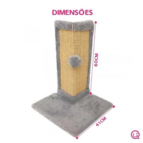 ARRANHADOR GATO PROTETOR DE CANTO CINZA