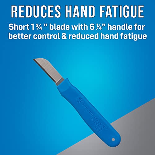 Image of Jonard KN-7 Ergonomic Cable Splicing Knife with Thermoplastic Rubber Handle, Blue, 6-1 /4 inch Length (Pack of 2)