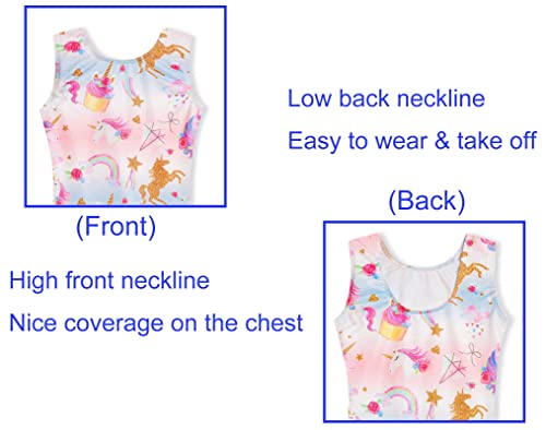 Image of Domusgo Toddler Leotard Gymnastics Long Sleeve, Sparkly Tumbling Dance Leotards for Baby Girls Kids Teens 2-14 Years