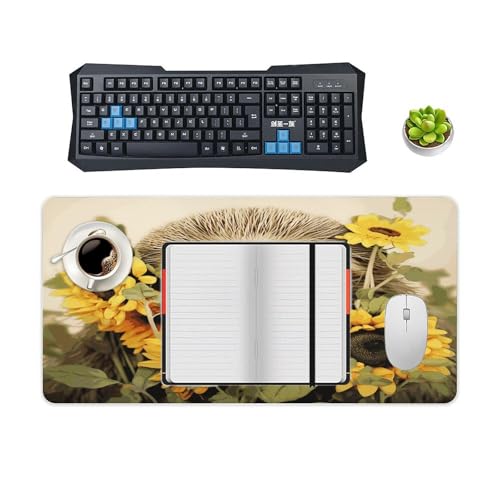 Sloth Sunflower Desk Pad Rubber Base 30x60 cm miniatura 4