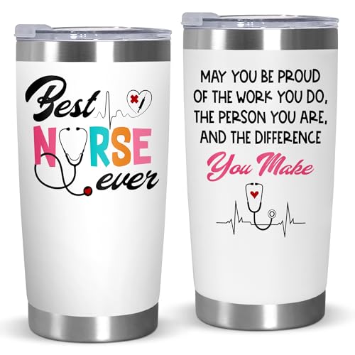 OASSIE Nurse Appreciation Gifts for Women - May You Be Proud of The Work You Do 20 oz Stainless Steel Insulated Coffee Tumbler with Lid - LPN RN Thank You Retirement Nurses Week Gifts for Nurses Women