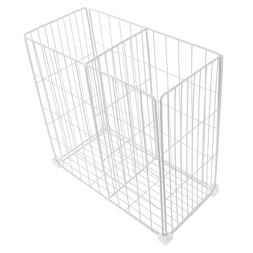 Ipetboom Organizador Congelador con Cesta Inferior Resistente y Divisores Ajustables para Frigorífico Almacenamiento de Alimentos y Frutas Montaje sin Herramientas Color Blanco