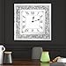 Crystal Crush Diamond Mirrored Square Wall Clock with Sparkle Twinkle Bling Diamond Decor for Wall Decoration, 12x12inch Decorative Silver Mirror Quartz Clock for Home Decor. AA Battery not included