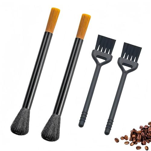 4 PCS Coffee Grinder Cleaning Brush, Espresso Brush Accessories Machine Cleaning Brush for Barista and Home Kitchen