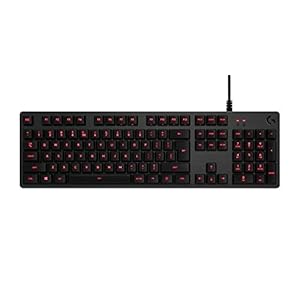 Logitech G413 Mechanical Gaming Keyboard, Romer-G with USB Pass-Through, US International Layout, Carbon Black