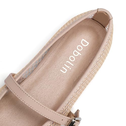 Image of Womens Mesh Ballet Flats Comfortable Dressy Round Toe Maryjane Fishnet Casual Shoes