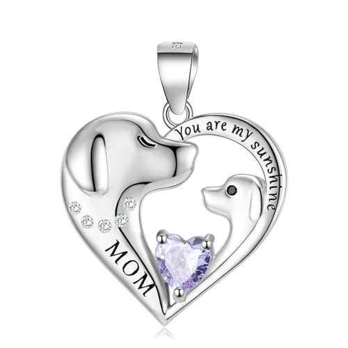 Collier argent You Are My Sunshine Mom anti allergique pendentif coeur personnalisable femme