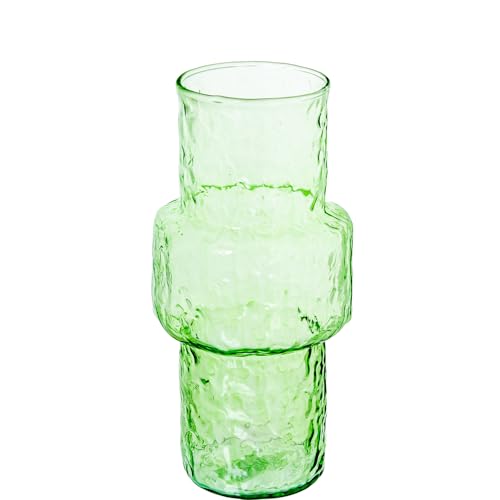 Vase en verre vert grand format idéal pour sublimer vos bouquets de salon
