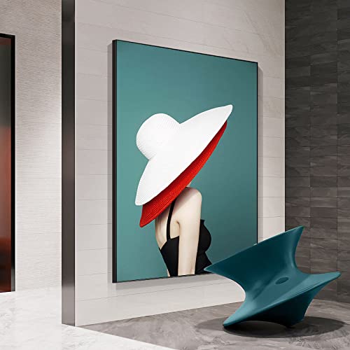 Illustration verticale de luxe avec personnages rétro pour salon chic