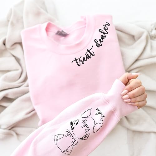 UrbanNEST Custom Embroidered Treat Dealer Sweatshirt – Personalized Dog Mom Gifts, Funny Dog Mom Sweatshirt, Pet Lover Gifts, Custom Pet Owner Crewneck, Unique Gift for Treat Dealer3