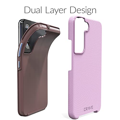 Image of Crave for Samsung Galaxy S22 Case, Shockproof Protection Dual Layer Case for Samsung Galaxy S22 5G (6.1 inch) - Lilac