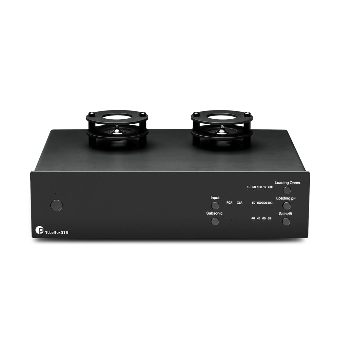 Pro-Ject Tube Box S3 B, True Balanced High End Röhren Phono-Vorverstärker (Schwarz)