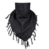 FREE SOLDIER Halstuch/Kopftuch Shemagh,100% Baumwolle Pali-Tuch Schals Unisex,Schwarz,110 * 110cm – Ansicht 8