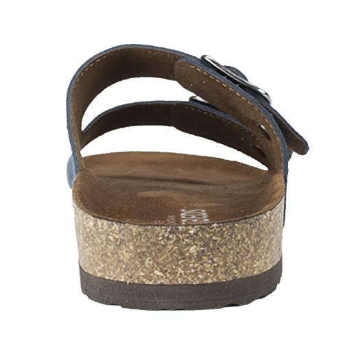 Image of WHITE MOUNTAIN Women's Helga Slide Sandal, Navy, 11 Medium US