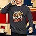 Fun Funny T-Shirt with Name Comedy Fashion Laugh - Sleep? What's That? Black