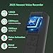 128GB Digital Voice Recorder with Playback: Magnetic Audio Recorder with AI Noise Cancellation, 230 Hours Continuous Recording Device, Voice Activated Recorder for Lectures Meetings Interviews
