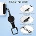 2 Pcs Retractable Phone Lanyard, Anti Theft Phone Strap, with Locking Carabiner and Metal 360° Tether Tab, Mobile Phones Lanyards Compatible Most Smartphones, for Outdoor Hiking Cycling(Black)