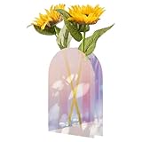 DETTAGLI: vaso trasparente e leggero / materiale: acrilico / dimensioni: 24 x 15,8 x 4,5 cm / colore: iridescente.