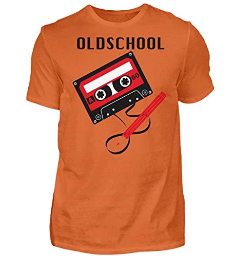 T-shirt orange homme Oldschool Tape XX-Large coupe ample pour éviter l'inconfort