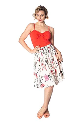 Banned Apparel - Peacock Baroque Skirt XL/Cream