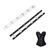 ArrErr 2 Pack Corset Tops Busks 12 Inch Spring Steel Corset Busk with Eye Closure Boning Support for Women Bustier Shapewear Lingerie Lace Waist Push Up Bodysuit DIY Sewing Boned Waist Trainer Corsets