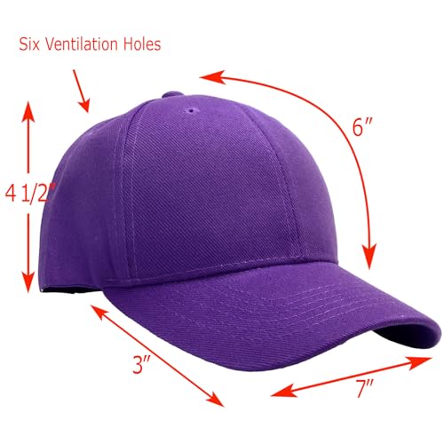 Image of Falari Wholesale Bulk Lot 12-Pack Baseball Cap Adjustable Size Plain Blank Solid Color