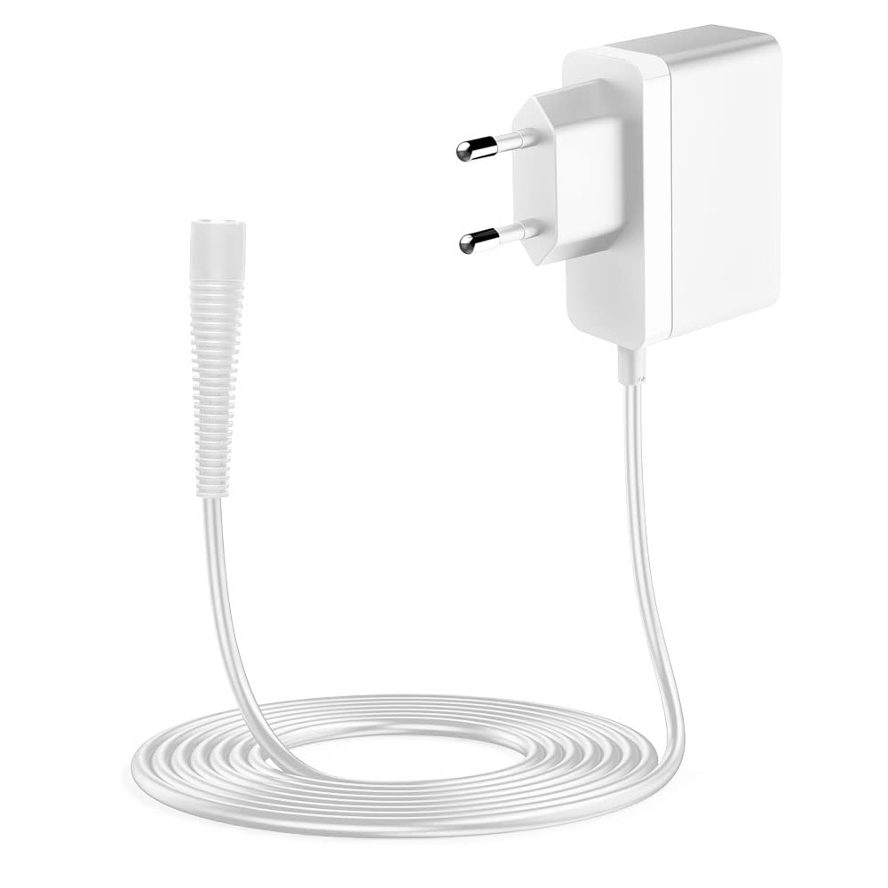 MEROM Caricatore Rasoio Cavo di Alimentatore Ricambio 12V 0.4A per Braun Silkèpil Serie épil 9 Flex épil 9 épil 5 épil 7 5376 7781 Caricabatterie Caricabatteria