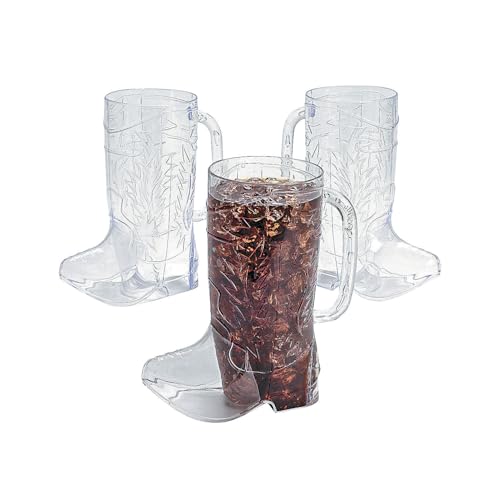 Set 36 Mugs Cowboy Boot de Plástico Transparente 17oz miniatura 2