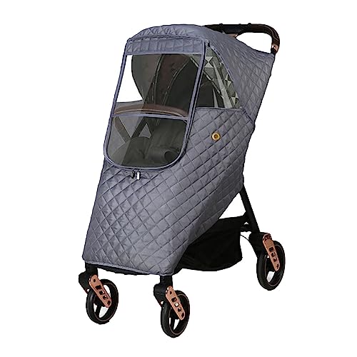 Ruiqas Parapioggia Universale Caldo Trapuntato Protegge da Pioggia Sole Neve Vento Polvere per Passeggino