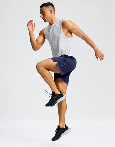 Image of Soothfeel Men's Running Shorts with Zipper Pockets 9 inch / 7 inch / 5 inch Quick Dry Eight Basketball Gym Workout Athletic Shorts
