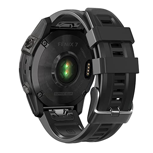 Bracelet de montre en silicone 22mm pour remplacer votre fixation Garmin Fenix usée simplement