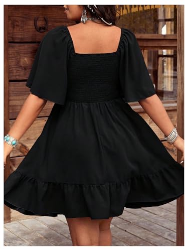 Image of Verdusa Women's Plus Size Western Boho Floral Dress Cowgirl Country Concert Vacation Outfits Flowy Summer Dresses