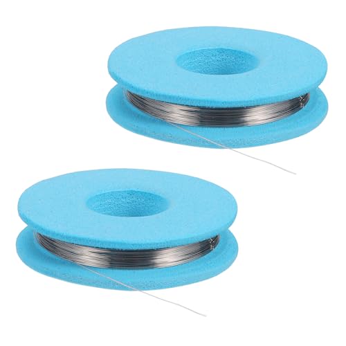 QUARKZMAN 2 Piezas Alambre Nicrom 33 AWG, 16 Pies Hilo Resistente De Calentamiento Cr20Ni80 Para Elemento Calefactor Reparación De Componentes Electrónicos, Azul