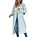 Novlewign Womens Long Trench Coat Double Breasted Oversized Windproof Overcoat Fashion Outerwear with Belt