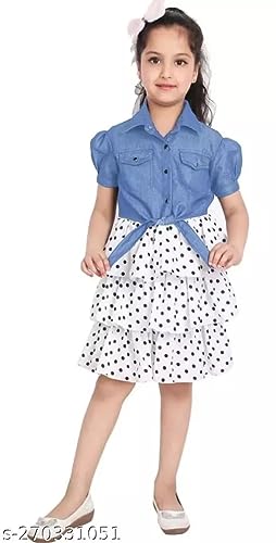 Image of Girls Fit & Flare koti Set (White)