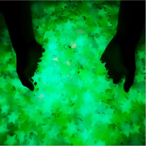 100 adhesivos de estrellas luminosas para pared miniatura 2