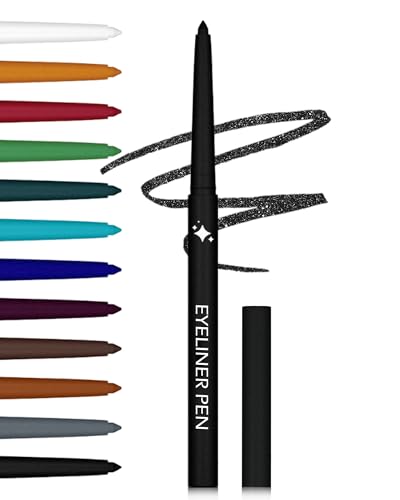 Delineador de ojos negro brillo metálico retráctil miniatura 1